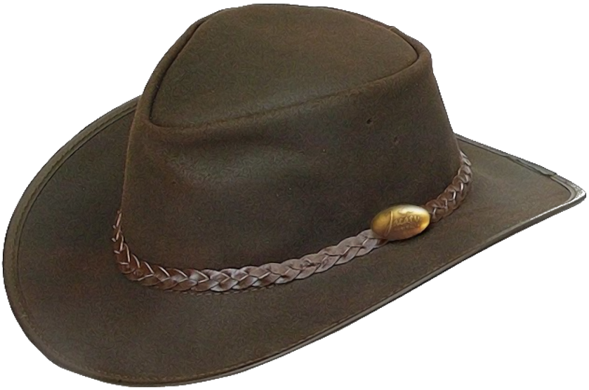 My Australian leather hat.